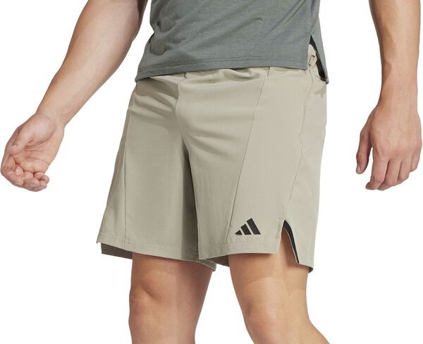 アディダス メンズ ハーフパンツ・ショーツ ボトムス adidas Men's Designed for Training 7'' Workout Shorts Silver Pebble