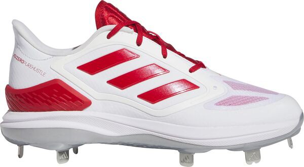 アディダス レディース スニーカー シューズ adidas Women's adizero PureHustle 3 Elite Metal Fastpitch Softball Cleats White/Red