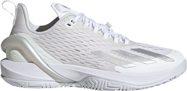 アディダス レディース スニーカー シューズ adidas Women's adizero Cybersonic Tennis Shoes White/Silver/Grey