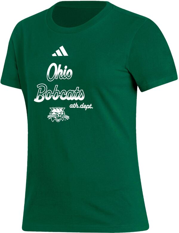 アディダス レディース Tシャツ トップス adidas Women's Ohio Bobcats Green Amplifier T-Shirt