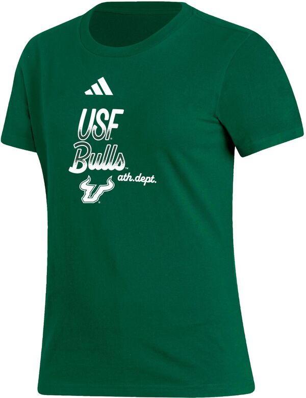 アディダス レディース Tシャツ トップス adidas Women's South Florida Bulls Green Amplifier T-Shirt 13,980円