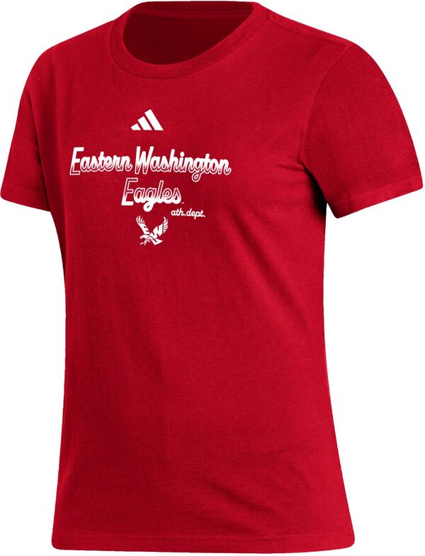 アディダス レディース Tシャツ トップス adidas Women's Eastern Washington Eagles Red Amplifier T-Shirtの通販は