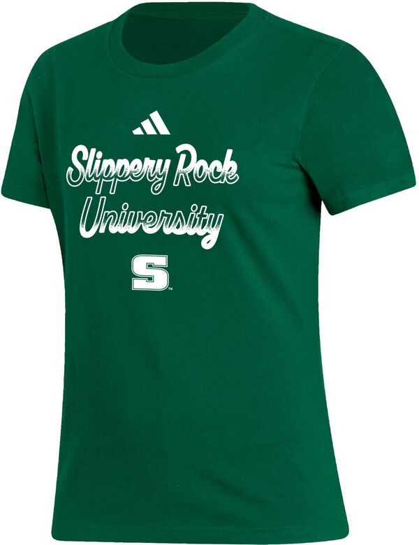 アディダス レディース Tシャツ トップス adidas Women's Slippery Rock Green Amplifier T-Shirtの通販は