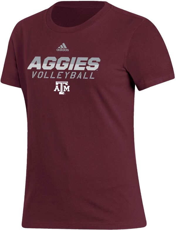 アディダス レディース Tシャツ トップス adidas Women's Texas A&M Aggies Maroon Volleyball Fresh T-Shirt 10,380円