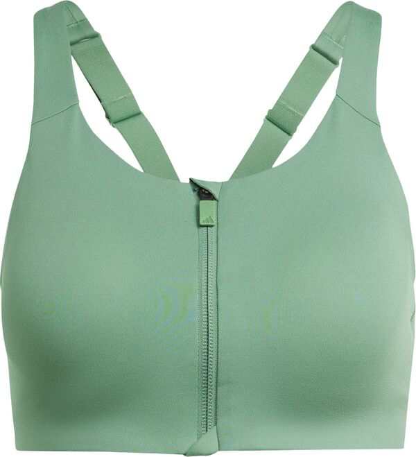 アディダス レディース ブラジャー アンダーウェア adidas Women's TLRD Impact Luxe High-Support Zip Bra Preloved Green