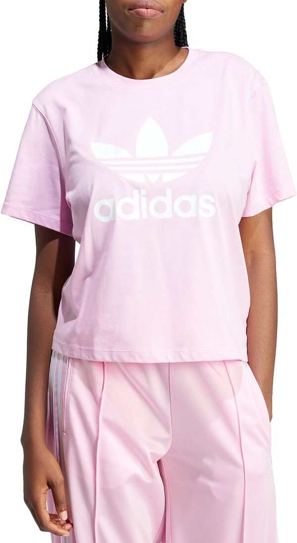 アディダス レディース Tシャツ トップス adidas Originals Women's Adicolor Trefoil Boxy T-Shirt True Pink