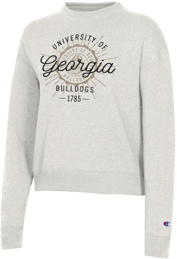 チャンピオン レディース パーカー・スウェット アウター Champion Women's Georgia Bulldogs Pebblestone Triumph Crew Pullover Sweats