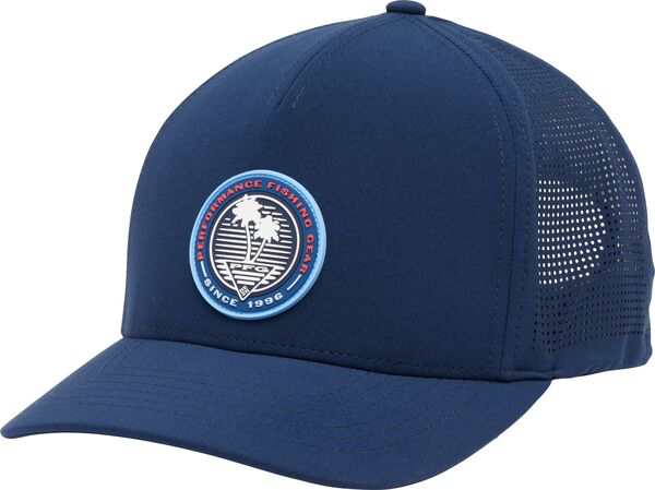 コロンビア メンズ 帽子 アクセサリー Columbia Men's PFG Elite 110 Snapback Hat Collegiate Navy PFG Palms