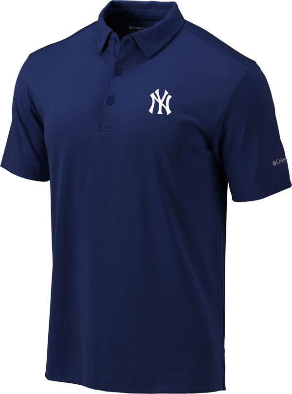 コロンビア メンズ ポロシャツ トップス Columbia Men's New York Yankees Omni-Wick Drive Polo Navyの通販は