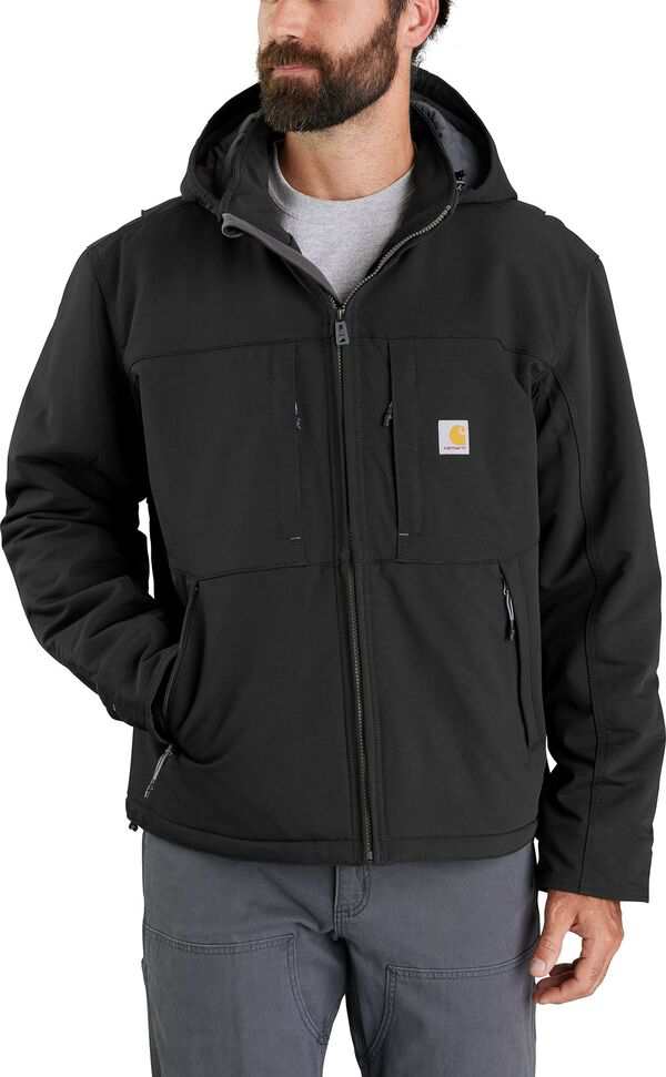 カーハート メンズ ジャケット・ブルゾン アウター Carhartt Men's Super Dux Insulated Hooded Jacket Black