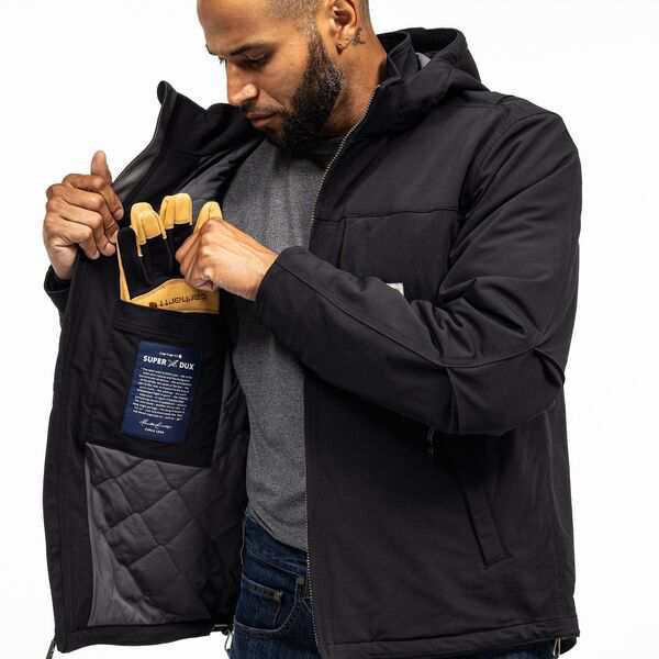 カーハート メンズ ジャケット・ブルゾン アウター Carhartt Men's Super Dux Insulated Hooded Jacket Black