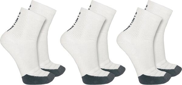 カーハート レディース 靴下 アンダーウェア Carhartt Men's Force Midweight Logo Short Crew Sock 3-Pack Whiteの通販は