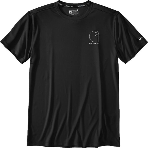 カーハート メンズ Tシャツ トップス Carhartt Men's Force Sun Defender Short Sleeve T-Shirt Black