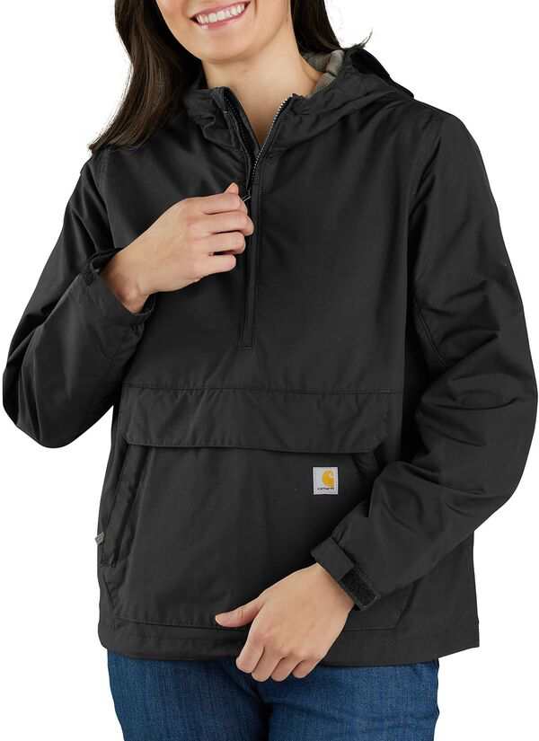 カーハート レディース ジャケット・ブルゾン アウター Carhartt Women's Rain Defender Loose-Fit Lightweight Packable Anorak Black