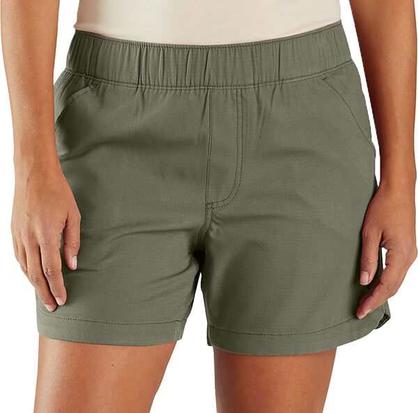 カーハート レディース ハーフパンツ・ショーツ ボトムス Carhartt Women's Force Ripstop Work Shorts  Dusty Olive ショートパンツ