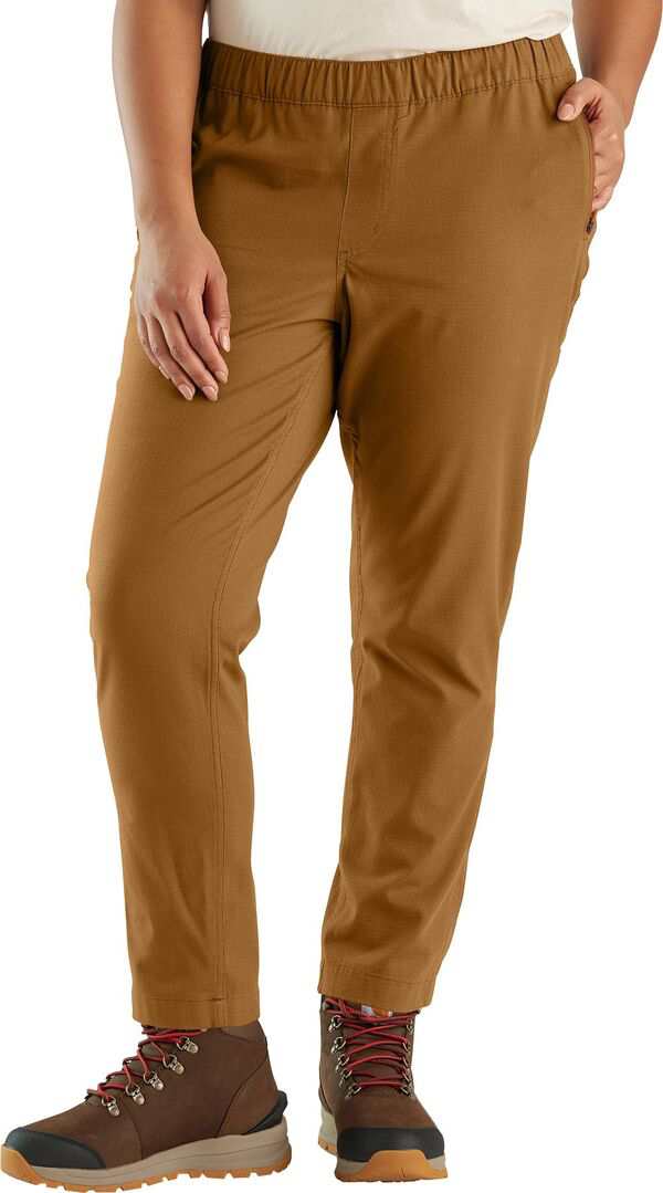 カーハート レディース ハーフパンツ・ショーツ ボトムス Carhartt Women's Ripstop Work Pants Carhartt Brown