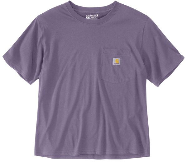 カーハート レディース シャツ トップス Carhartt Women's Boxy Fit Short Sleeve Tee Lavender Mist