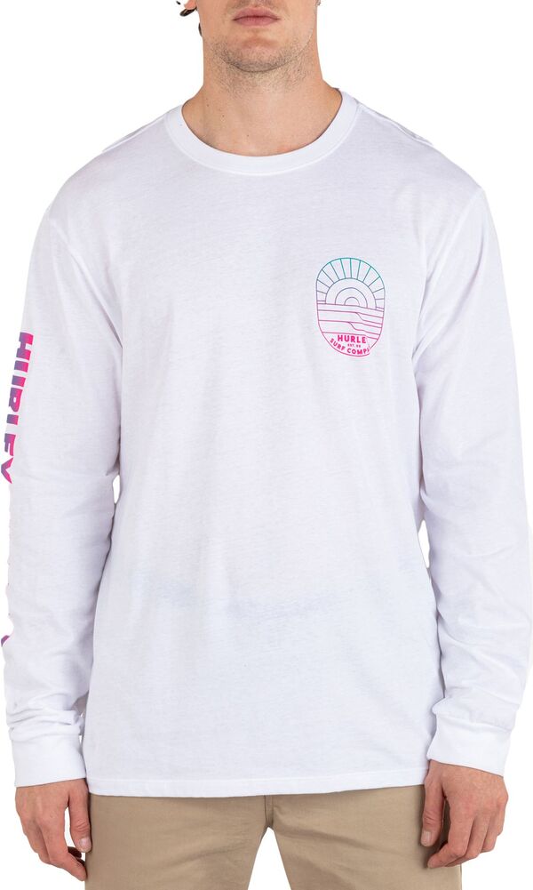 ハーレー メンズ Tシャツ トップス Hurley Everyday Clean Lines Long-Sleeve Tee White