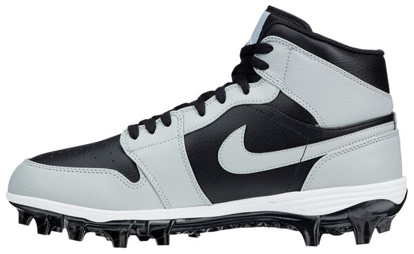 ジョーダン メンズ スニーカー シューズ Men's Jordan 1 Alpha Menace Mid Football Cleats Black/Greyの通販は
