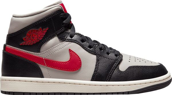 ジョーダン レディース スニーカー シューズ Air Jordan 1 Mid Women's Shoes Black/Gym Red