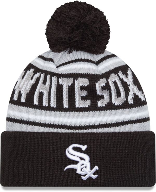 ニューエラ レディース 帽子 アクセサリー New Era Adult Chicago White Sox Black Wordmark Pom Knit Hatの通販は 5,638円