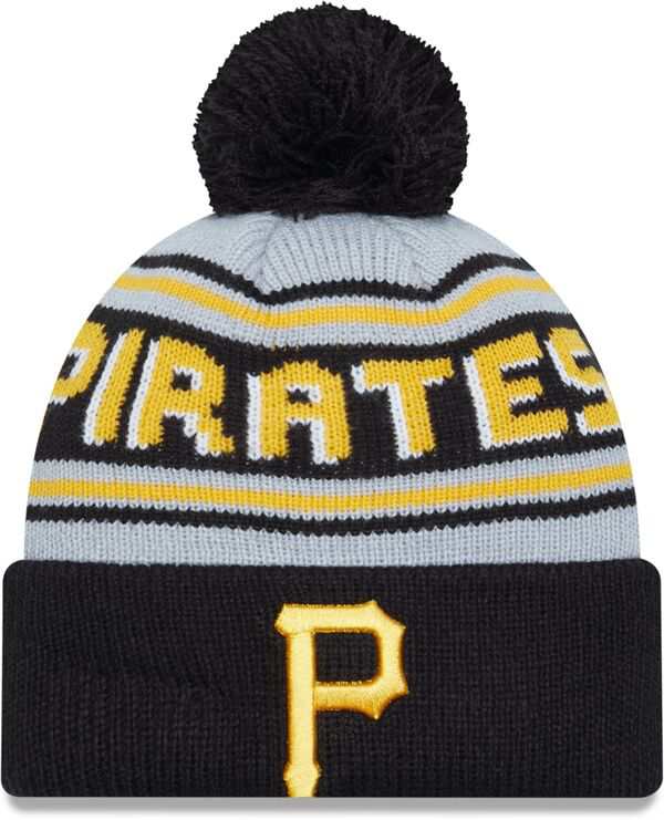 ニューエラ レディース 帽子 アクセサリー New Era Adult Pittsburgh Pirates Black Word Pom Knit Hatの通販は
