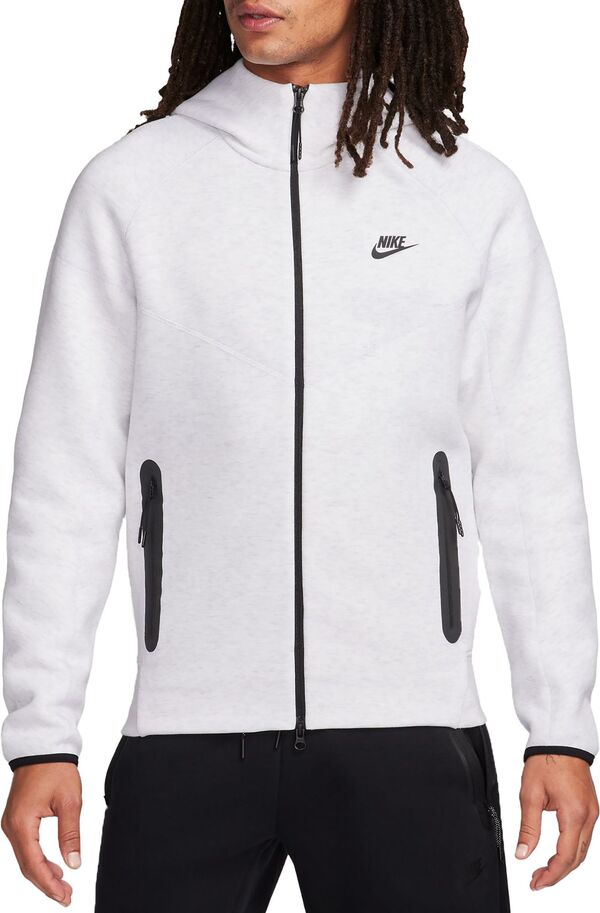 ナイキ メンズ パーカー・スウェット アウター Nike Men's Tech Fleece Full-Zip Windrunner Hoodie Birch Heather/Blackの通販は