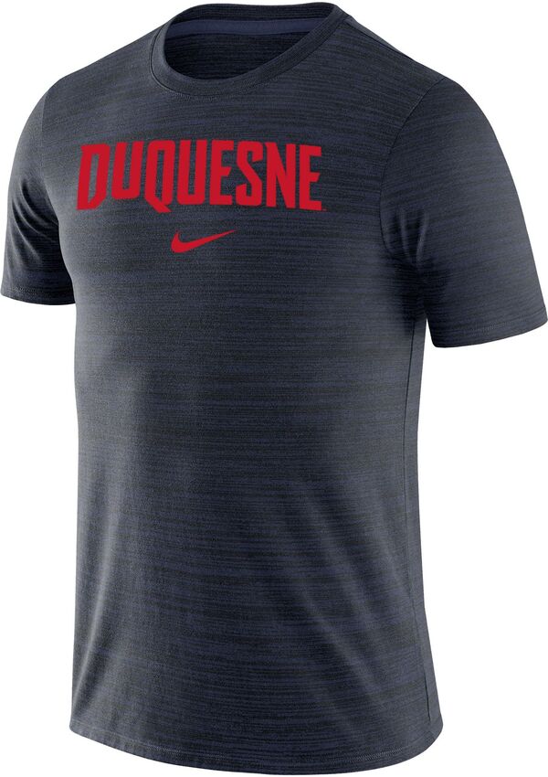 ナイキ メンズ Tシャツ トップス Nike Men's Duquesne Dukes Blue Dri-FIT Velocity Football Team Issue T-Shirtの通販は