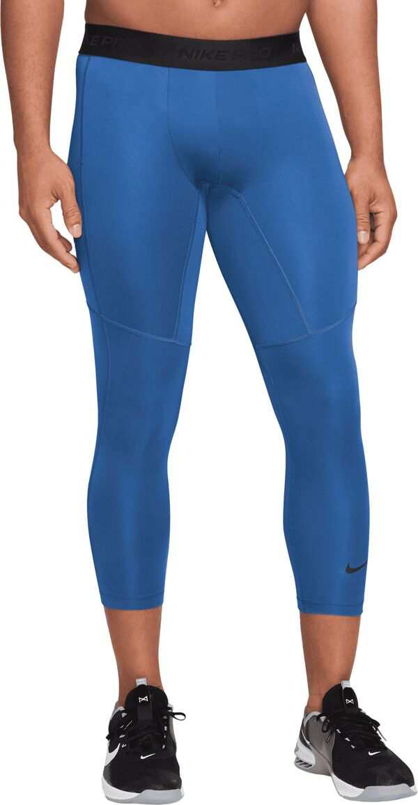 ナイキ メンズ カジュアルパンツ ボトムス Nike Men's Pro Dri-FIT 3/4-Length Fitness Tights Game Royal