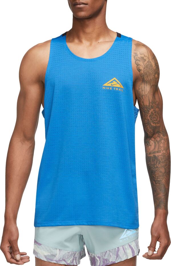 ナイキ メンズ タンクトップ トップス Nike Men's Dri-FIT Trail Solid Tank Lt Photo Blueの通販は