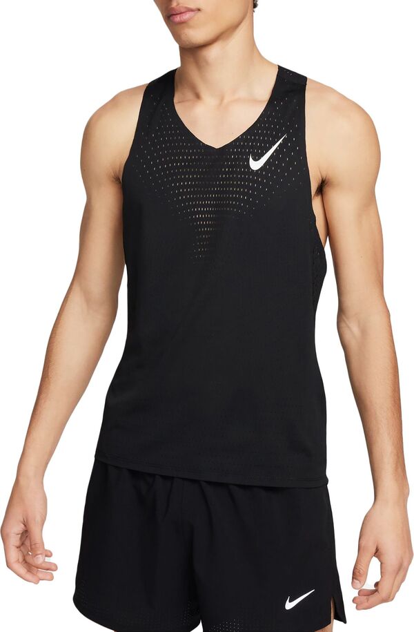 ナイキ メンズ シャツ トップス Nike Men's Dri-FIT ADV AeroSwift Running Singlet Blackの通販は