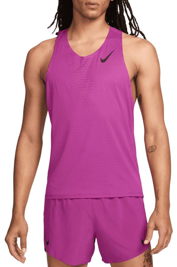 ナイキ メンズ シャツ トップス Nike Men's Dri-FIT ADV AeroSwift Running Singlet Hot Fuchsiaの通販は