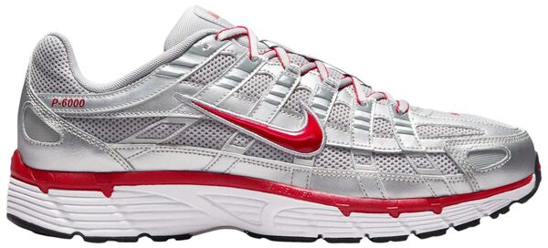 ナイキ メンズ スニーカー シューズ Nike Men's P-6000 Shoes Metallic Silver/Red