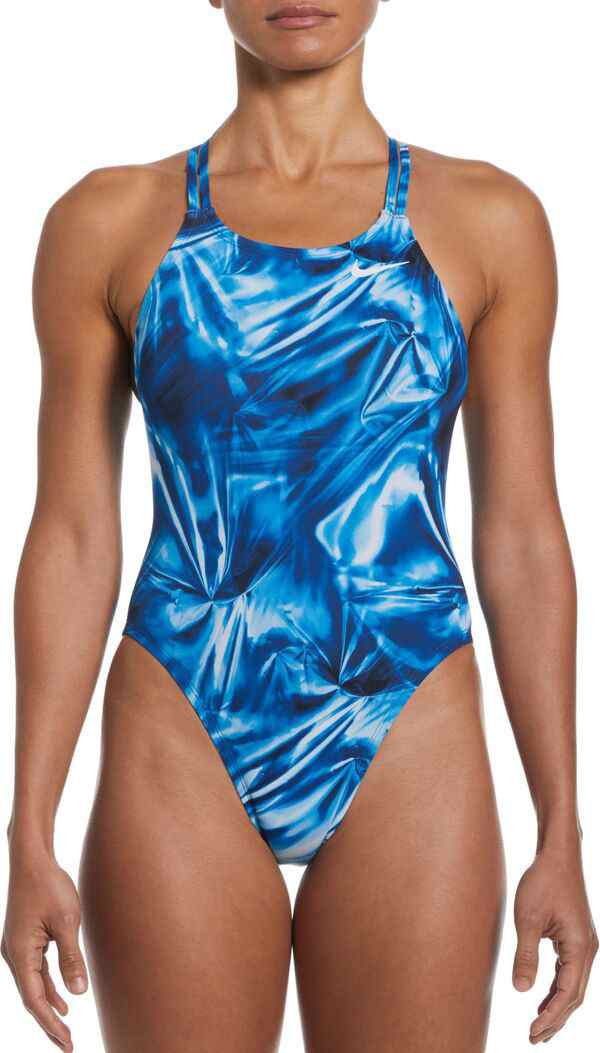 ナイキ レディース 上下セット 水着 Nike Women's Solar Rise Spiderback Swimsuit Game Royal