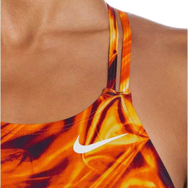 ナイキ レディース 上下セット 水着 Nike Women's Solar Rise Spiderback Swimsuit Team Orange