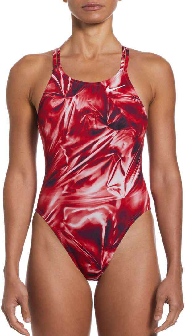 ナイキ レディース 上下セット 水着 Nike Women's Solar Rise Spiderback Swimsuit University Red