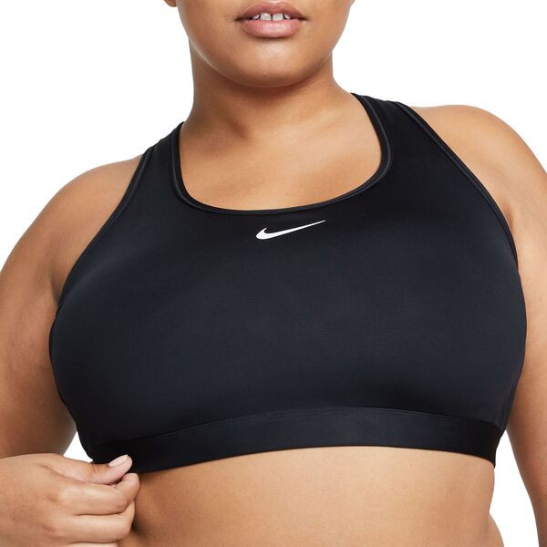 ナイキ レディース ブラジャー アンダーウェア Nike Women's Swoosh Medium-Support Padded Sports Bra (Plus Size) Black