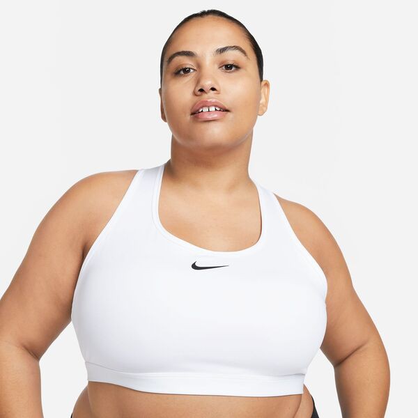 ナイキ レディース ブラジャー アンダーウェア Nike Women's Swoosh Medium-Support Padded Sports Bra (Plus Size) White