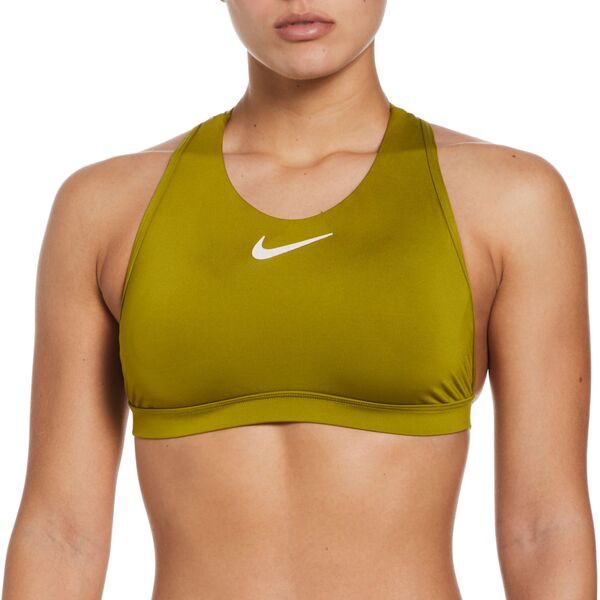 ナイキ レディース シャツ トップス Nike Women's Wild High Neck Bikini Top Moss