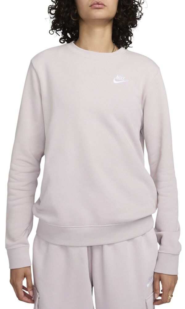 ナイキ レディース パーカー・スウェット アウター Nike Women's Sportswear Club Fleece Crewneck Sweatshirt Platinum Violet