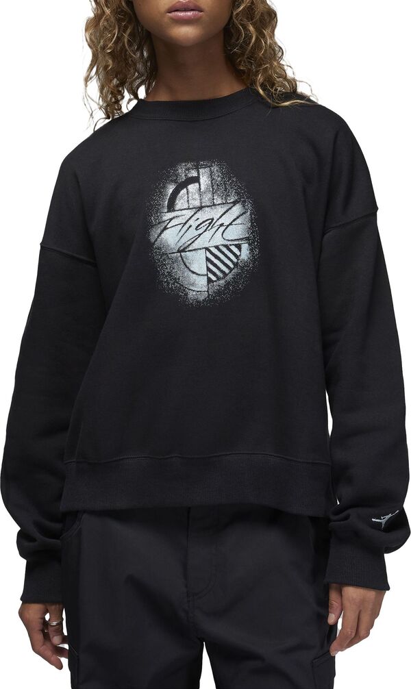 ジョーダン レディース パーカー・スウェット アウター Jordan Women's Brooklyn Fleece Graphic Crewneck Sweatshirt Blackの通販は 16,186円