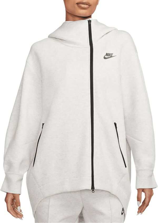 ナイキ レディース パーカー・スウェット アウター Nike Sportswear Women's Tech Fleece Oversized Full-Zip Hoodie Cape Light Grey