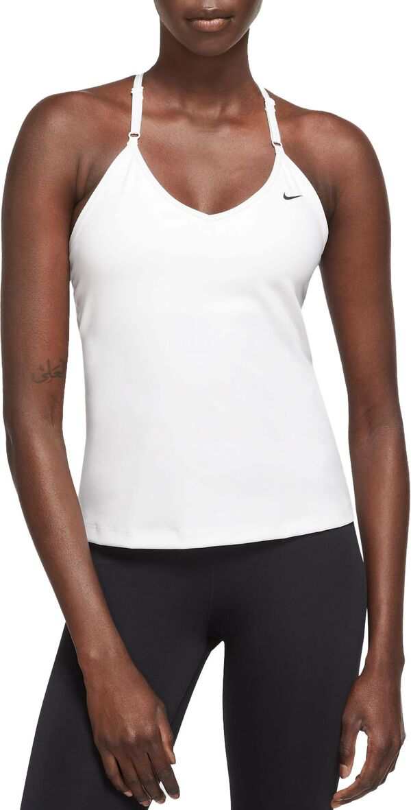 ナイキ レディース シャツ トップス Nike Women's Indy Bra Tank Top White