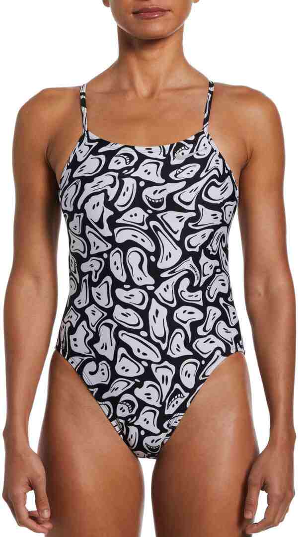 ナイキ レディース 上下セット 水着 Nike Women's Multi Print Cutout One Piece White