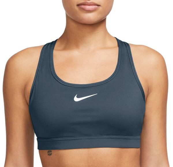 ナイキ レディース ブラジャー アンダーウェア Nike Women's Swoosh Medium Support Padded Sports Bra Armory Navy