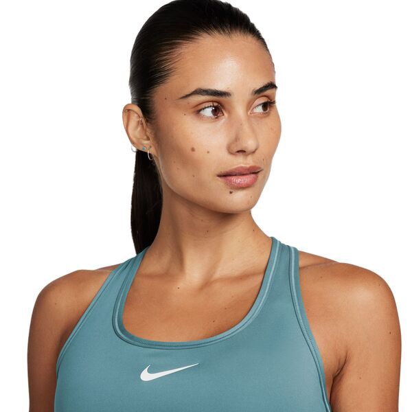 ナイキ レディース ブラジャー アンダーウェア Nike Women's Swoosh Medium Support Padded Sports Bra Denim Turq