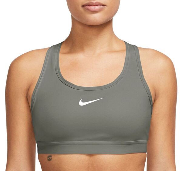 ナイキ レディース ブラジャー アンダーウェア Nike Women's Swoosh Medium Support Padded Sports Bra Light Army