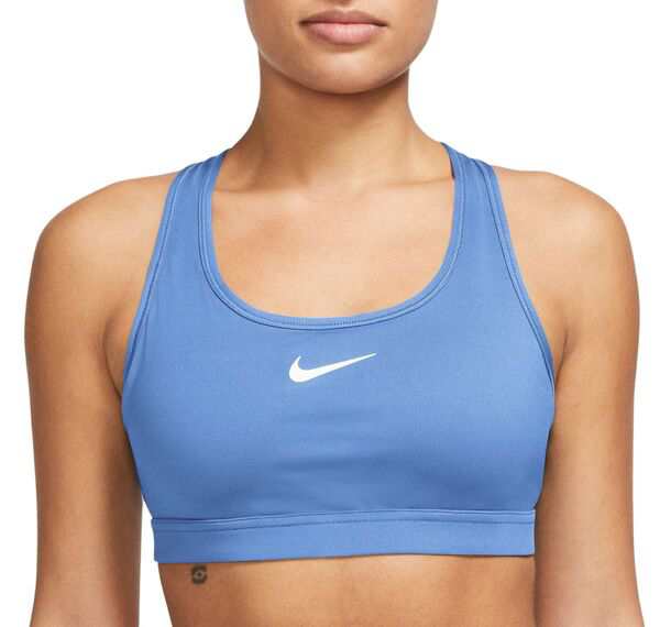 ナイキ レディース ブラジャー アンダーウェア Nike Women's Swoosh Medium Support Padded Sports Bra University Blue