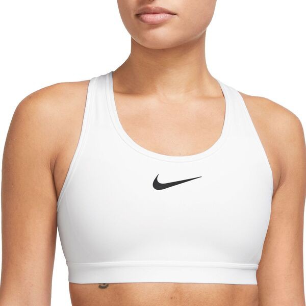 ナイキ レディース ブラジャー アンダーウェア Nike Women's Swoosh High Support Non-Padded Adjustable Sports Bra White