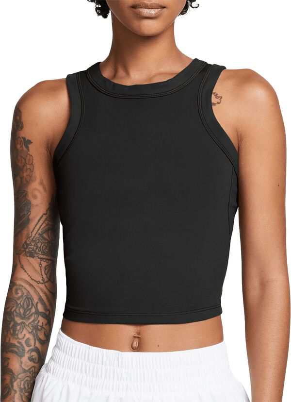 ナイキ レディース シャツ トップス Nike Women's One Fitted Dri-FIT Cropped Tank Top Black